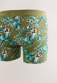 Next 4 PACK - Lange Boxershorts - green blue leaf animal print
