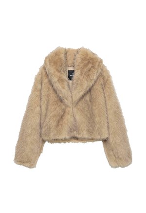 SHORT  - Imitatieleren jas - taupe