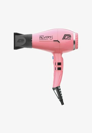 Parlux Alyon haardroger in het roze. Voorzien van een slank ontwerp, een textuur body, een zwarte spuitmond en een herkenbaar merklogo. Inclusief antibacteriële technologie.