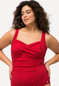 Ulla Popken PLUS SIZE DRAPED  - Badpak - red