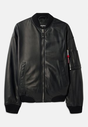 Dsquared2 Kožená bunda - black