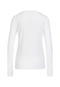 Wit lange mouwen shirt, gemaakt van zachte stof, met een ronde halslijn en een getailleerde silhouet zonder zichtbare patronen of accenten.