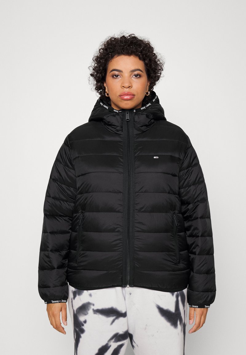 Tommy Jeans Curve QUILTED TAPE JACKET Winter jacket black Zalando