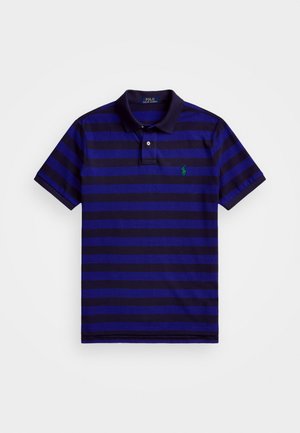 Polo Ralph Lauren, CUSTOM SLIM FIT STRIPED MESH POLO SHIRT - Polotričko - classic azure/newport navy
