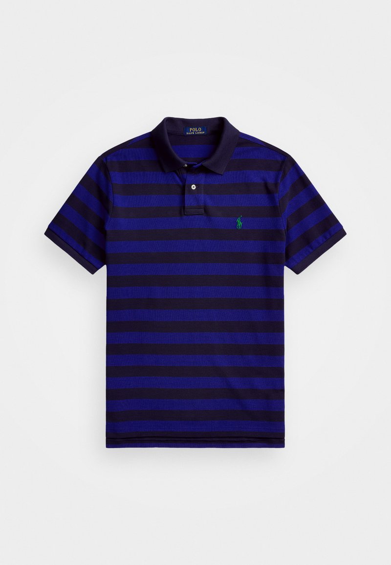 Polo Ralph Lauren CUSTOM SLIM FIT STRIPED MESH POLO SHIRT - Polo - classic azure/newport navy
