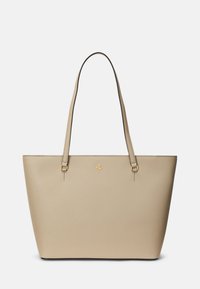 Lauren Ralph Lauren - CROSSHATCH LEATHER MEDIUM KARLY TOTE - Sac à main - birch tan Image miniature 1