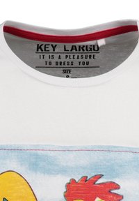 Key Largo MT SURFING CHICKEN - Camiseta estampada - white