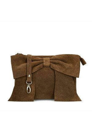 MIT SCHLEIFE - Clutch - braun