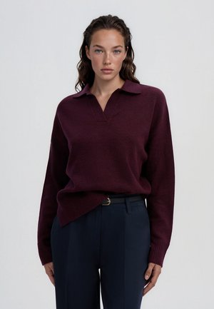 Terranova, MAGLIA TINTA UNITA - Maglione - vinaccia