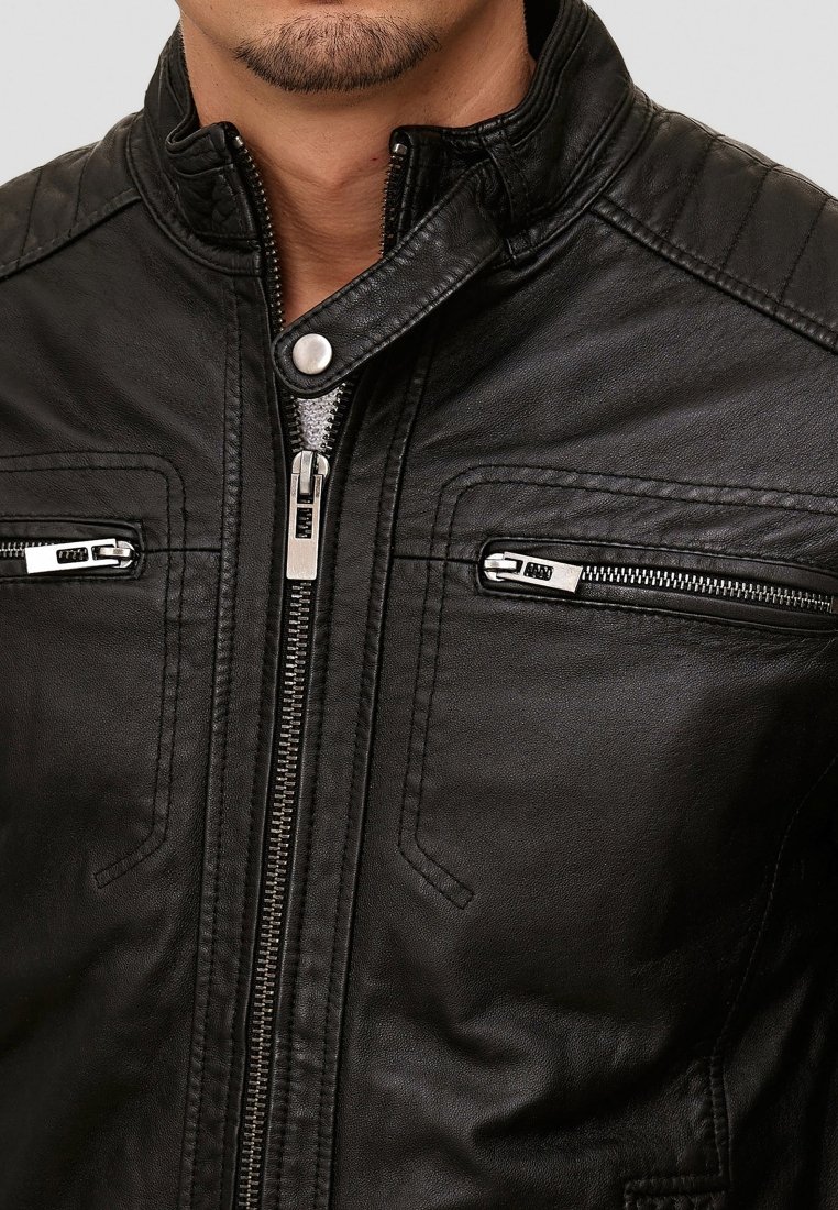 INDICODE JEANS GERMO Leren jas blackZwart Zalando.nl INDICODE JEANS GERMO Leren jas camel Zalando.nl