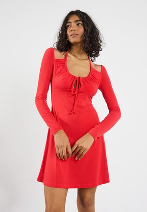 Jerseyklänning - red