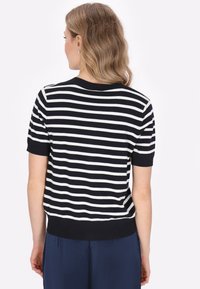 DreiMaster Kardigan - navy offwhite stripe