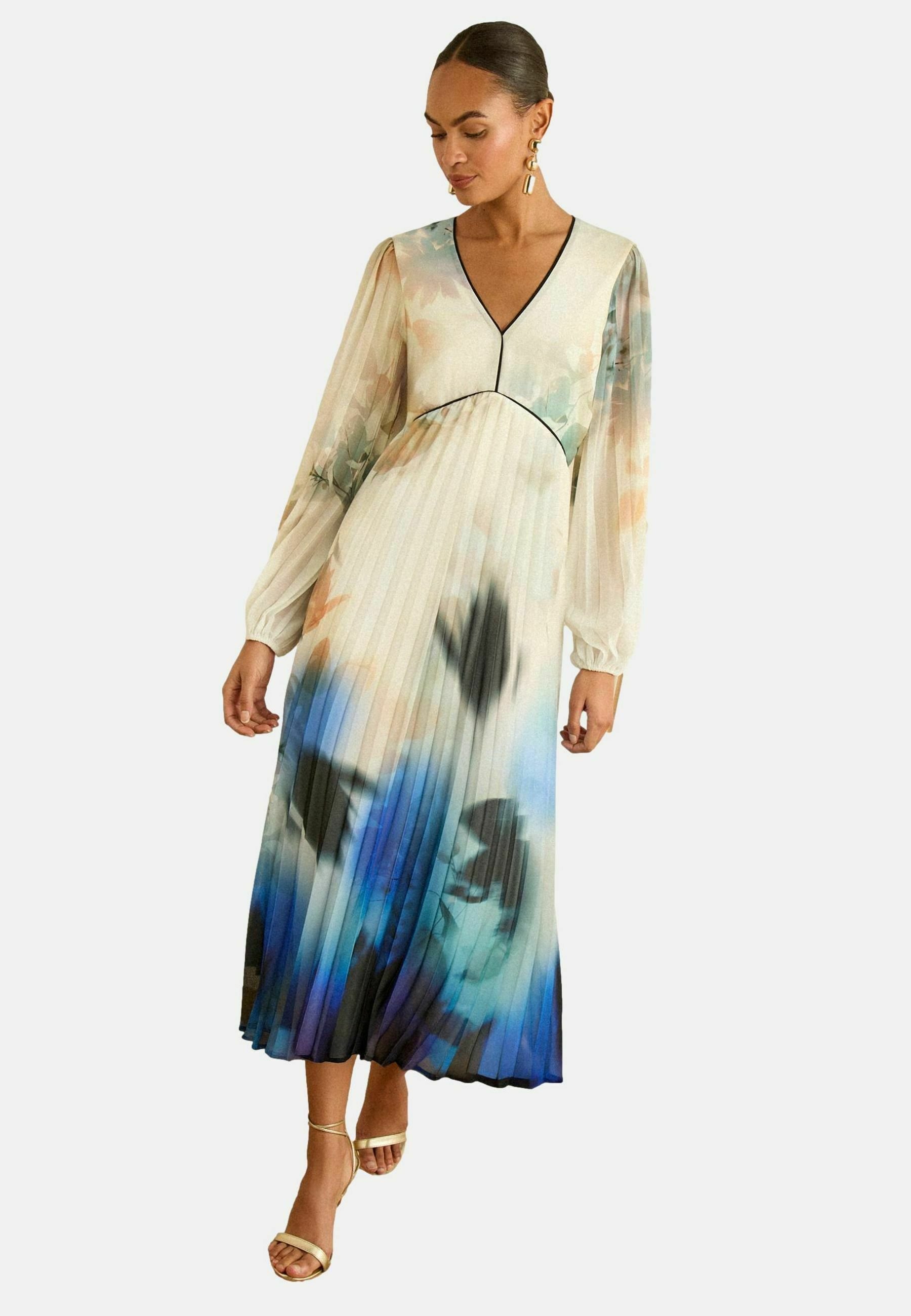 Love & Roses Day dress - blue ombre/beige - Zalando