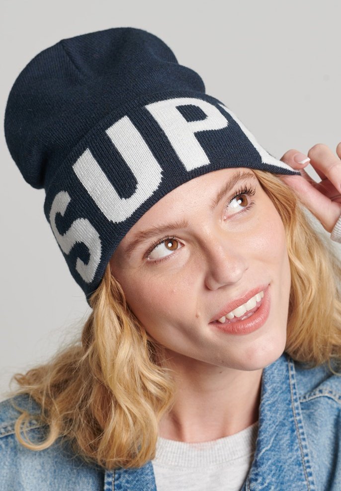 Superdry MOUNTAIN - Bonnet - deep navy optic/bleu - ZALANDO.FR