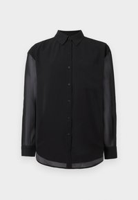 ROLL SLEEVE UTILITY POCKET - Blusa com botões - black