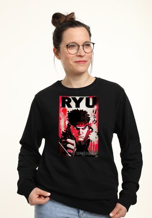 Henry Tiger RYU KANJI GRAPHIC - Sweatshirt - jet black