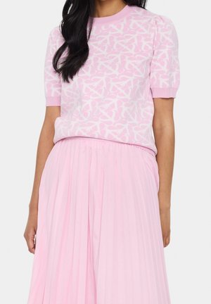 T-shirt med print - pink