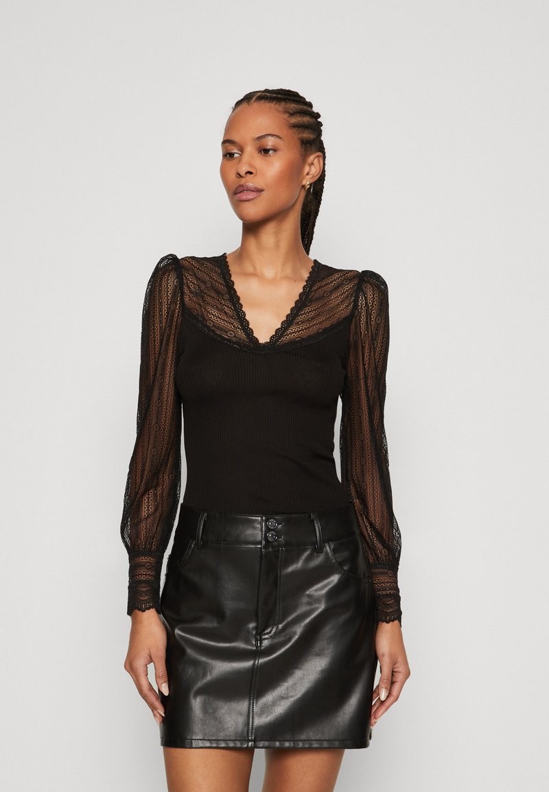 Rosemunde Long sleeved top - black - Zalando.co.uk