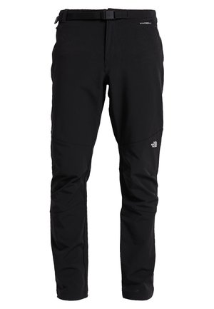 Pantalon extérieur noir avec ceinture intégrée, coupe slim, tissu WindWall et logo The North Face sur la partie supérieure de la cuisse.