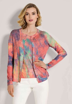 MIT UNIKAT - Strickjacke - apricot   vanilla   multicolor