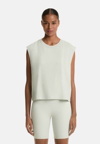OYSHO SLEEVELESS SEAMLESS - Basic póló - green