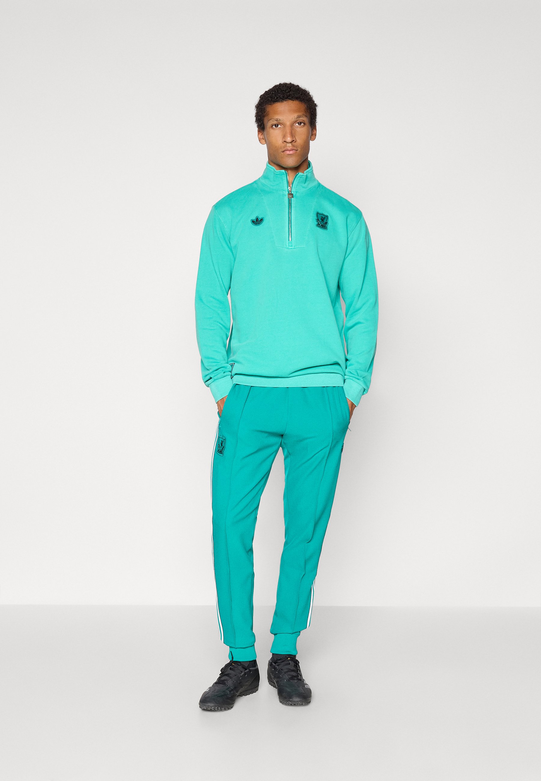adidas Originals LIVERPOOL FC ICON HALF ZIP TOP - Club wear - sea