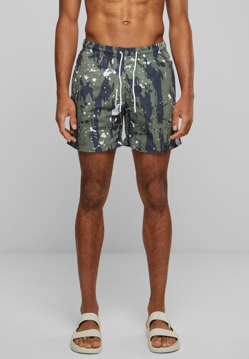 Urban Classics PATTERN - Fürdőnadrág - white dot camo aop