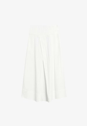 Massimo Dutti, MIDI SKIRT WITH YOKE AND PLEATED DETAIL - Maxirok - white