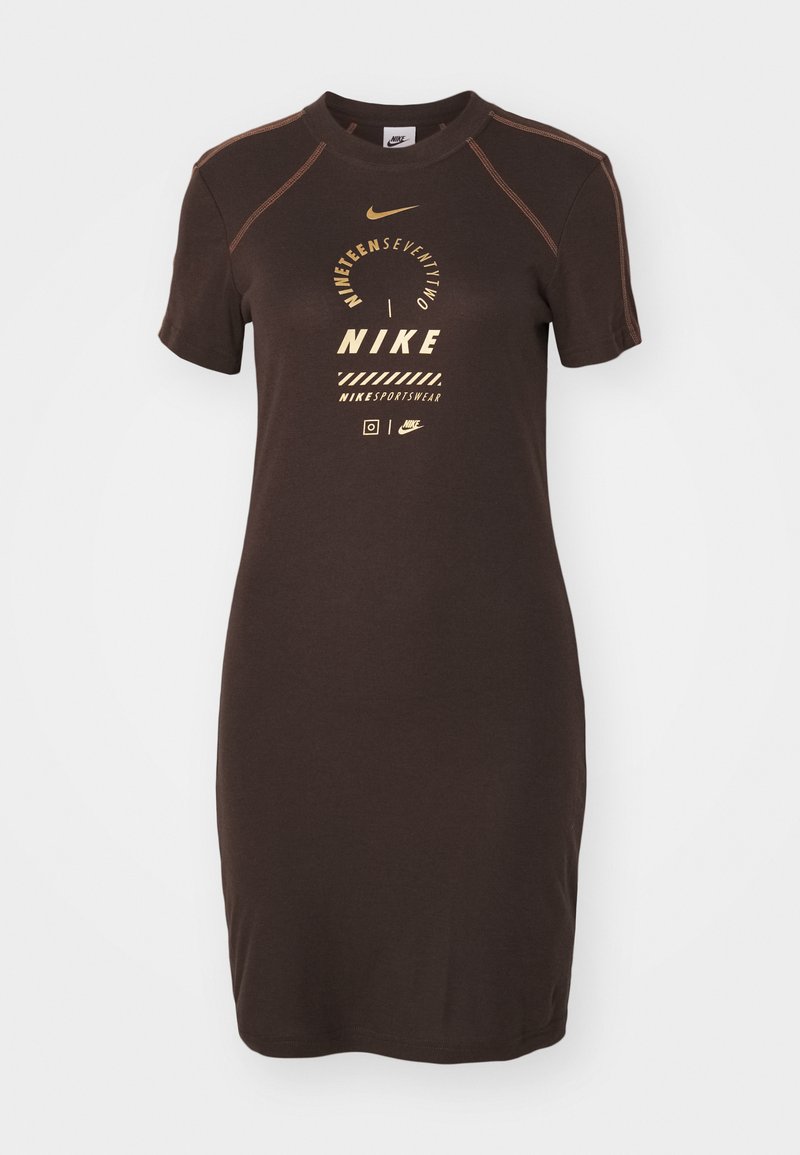 Nike Sportswear DRESS FEMME - Jersey dress - brown - Zalando Nike Sportswear DRESS FEMME - Jersey dress - brown - Zalando