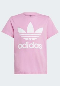 adidas Originals TREFOIL TEE-JUNIOR - Apdrukāts T-krekls - bliss pink/white