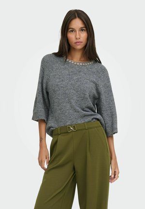 JDY, STRICKPULLOVER JDYALVA STRICKPULLOVER - Pullover - dark grey melange