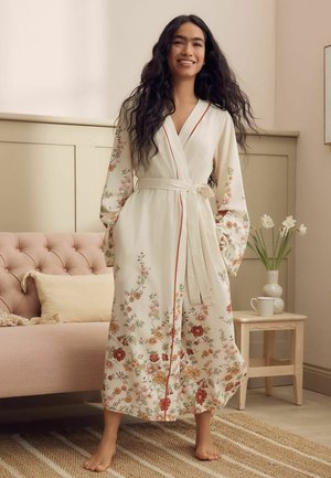 Laura Ashley, REGULAR FIT - PENNYWELL FLORAL DRESSING GOWN . - Bademantel - cream