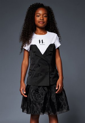 KARL LAGERFELD KIDS DRESS - Cocktailkleid/festliches Kleid - black/white