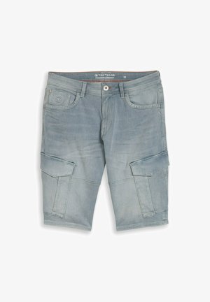 TOM TAILOR, TTMARVIN STRAIGHT FIT - Shorts di jeans - light stone blue grey denim