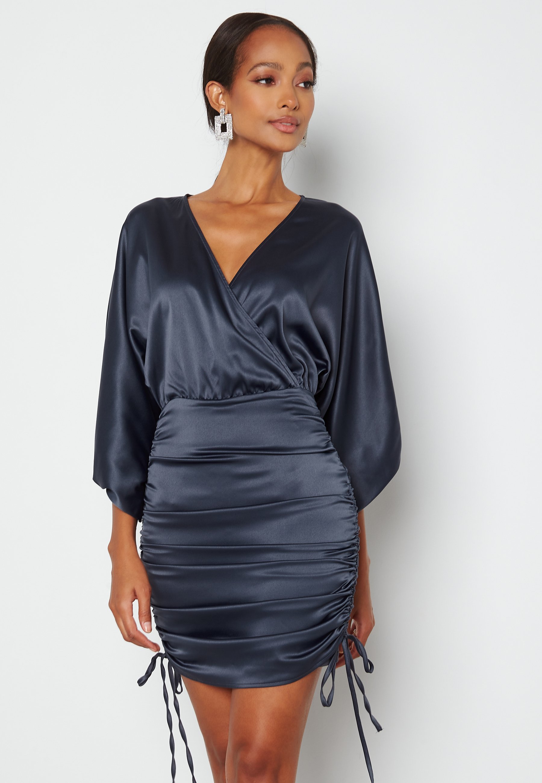 SPRINGFIELD Abito Midi Borders – Maniche Corte – Vestibilità Comoda – Colore Blu Scuro – Taglia 40 Donna