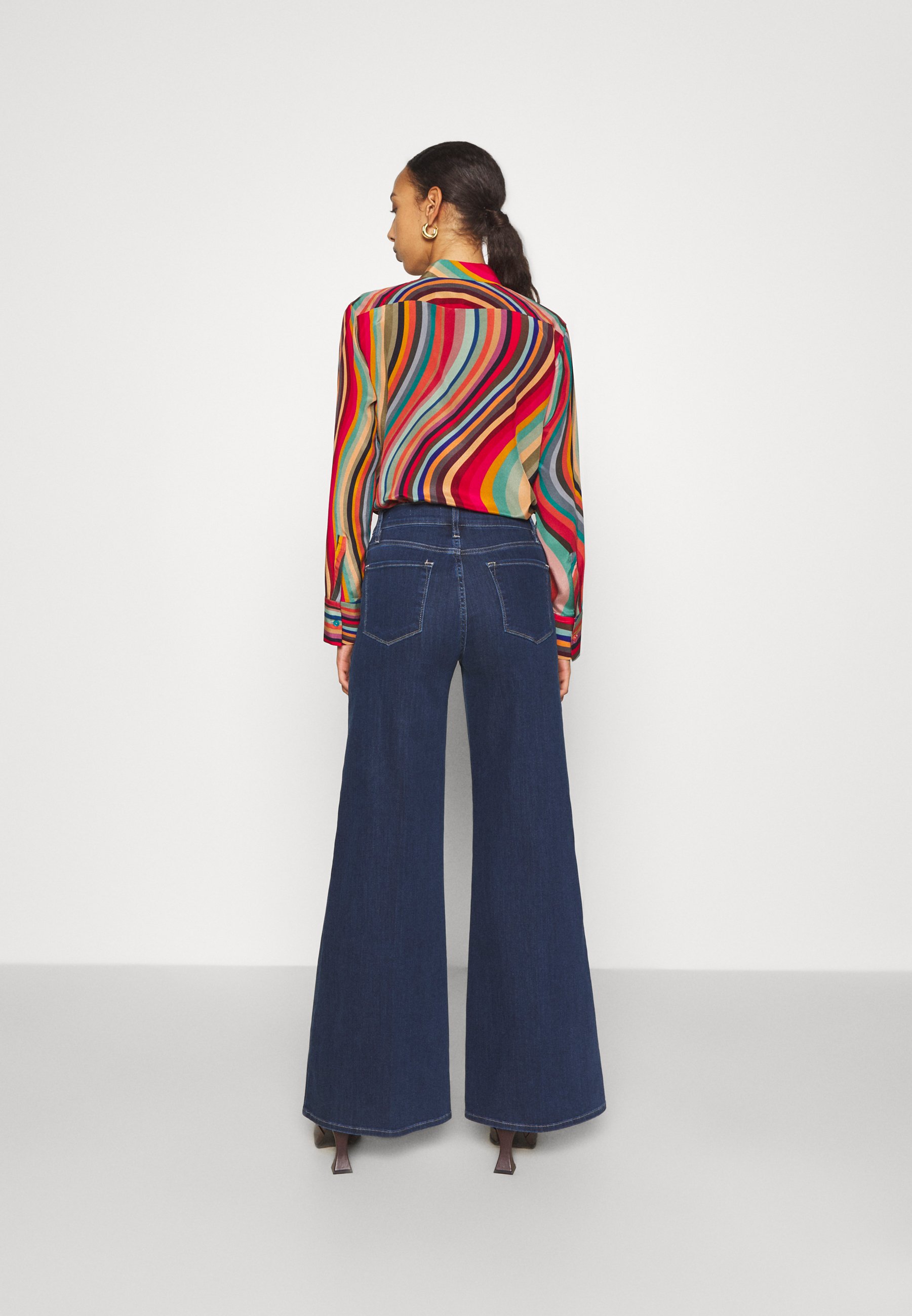 Frame Denim LE PALAZZO - Flared Jeans - dalvin/dark blue - Zalando.co.uk