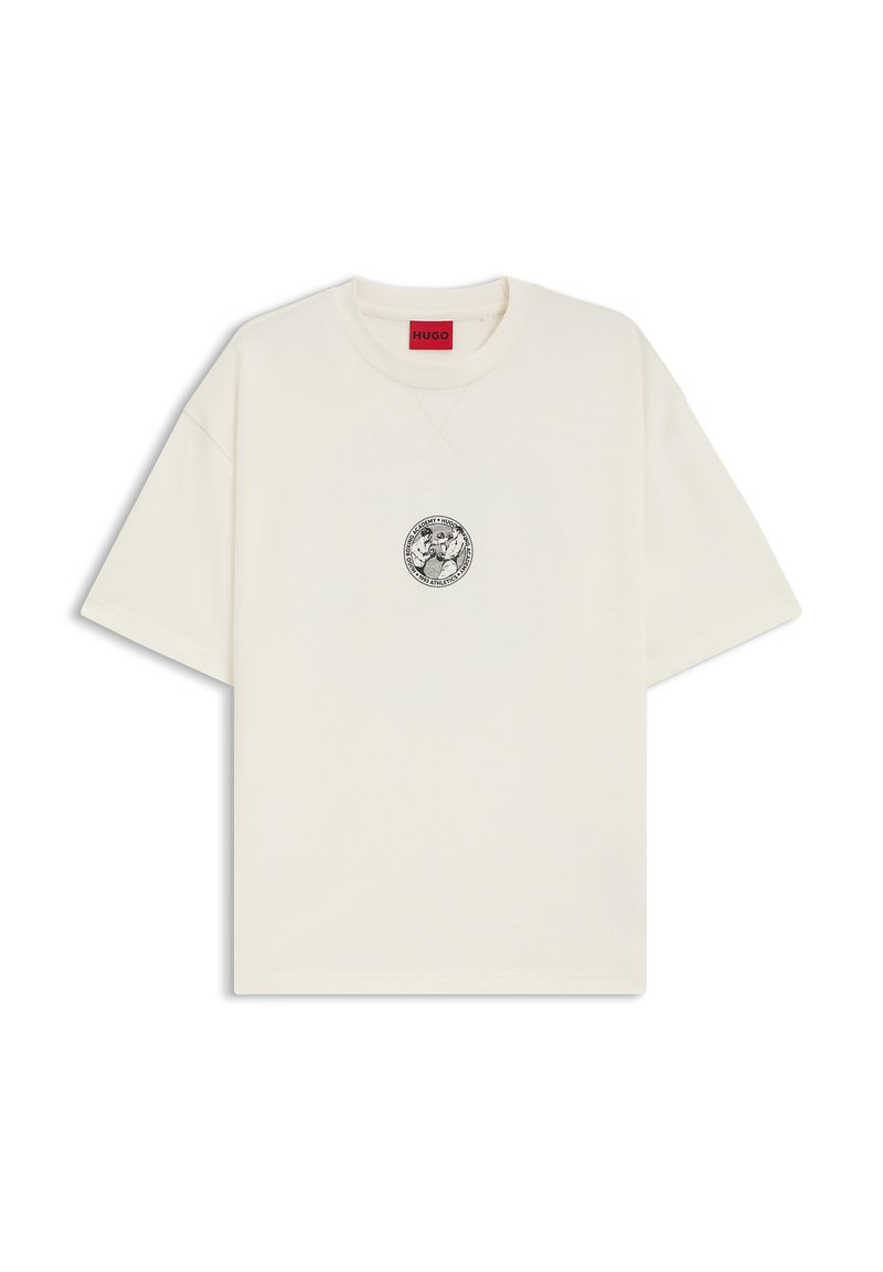 HUGO T-shirt print crème