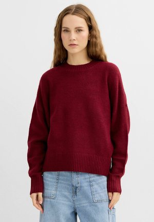 Jersey de punto - rojo oscuro