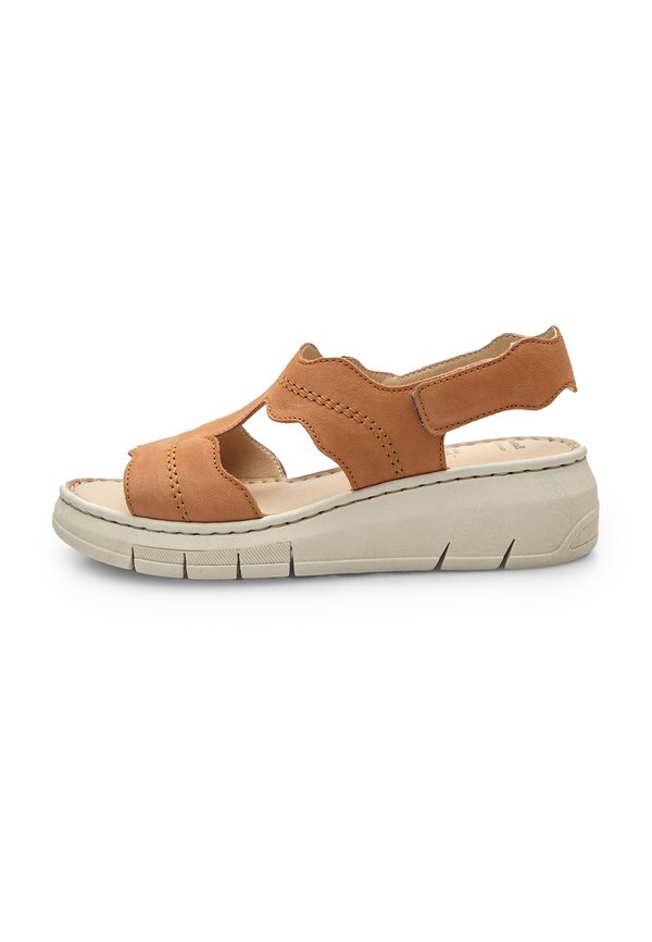 Keilsandalette - tan