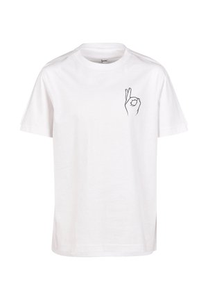 Mister Tee EASY SIGN UNISEX biały