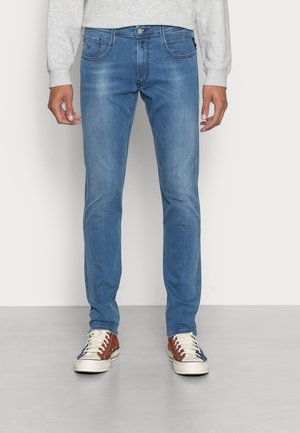 ANBASS POWER STRETCH - Jeans a sigaretta - mid blue used