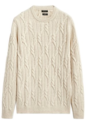 Stickad tröja - beige