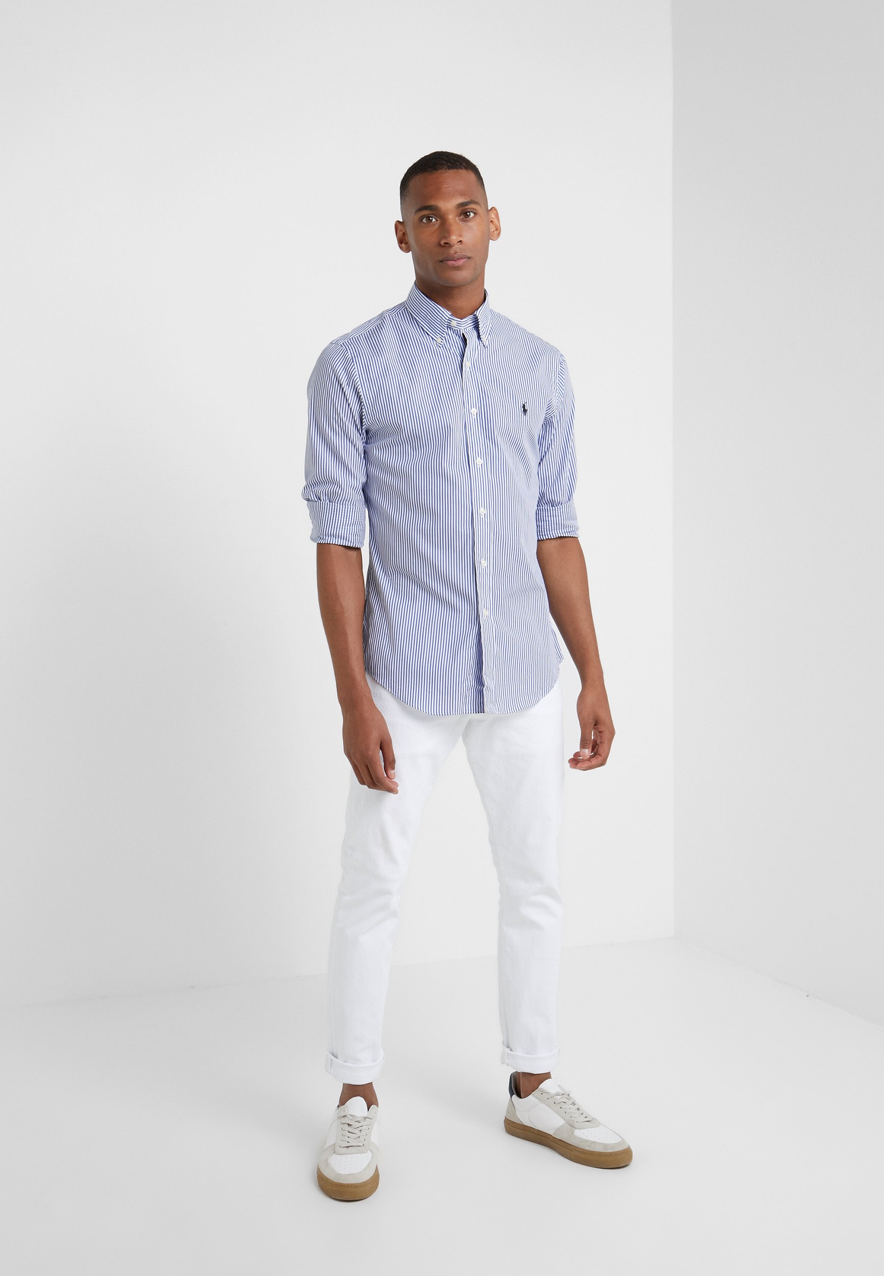Polo Ralph Lauren NATURAL SLIM FIT - Overhemd - blue/white  bengal/donkerblauw - Zalando.be