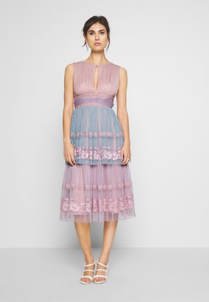 SLEEVELESS KEY HOLE DRESS WITH TIER SKIRT - Iltapuku - multi