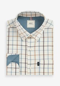 Next EASY OXFORD - Majica - cream blue tattersall