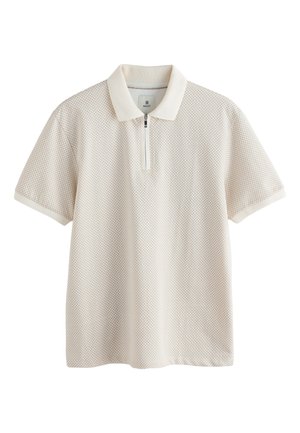 Next REGULAR FIT - SQUARE PATTERN QUARTER ZIP  - Poloshirts - white