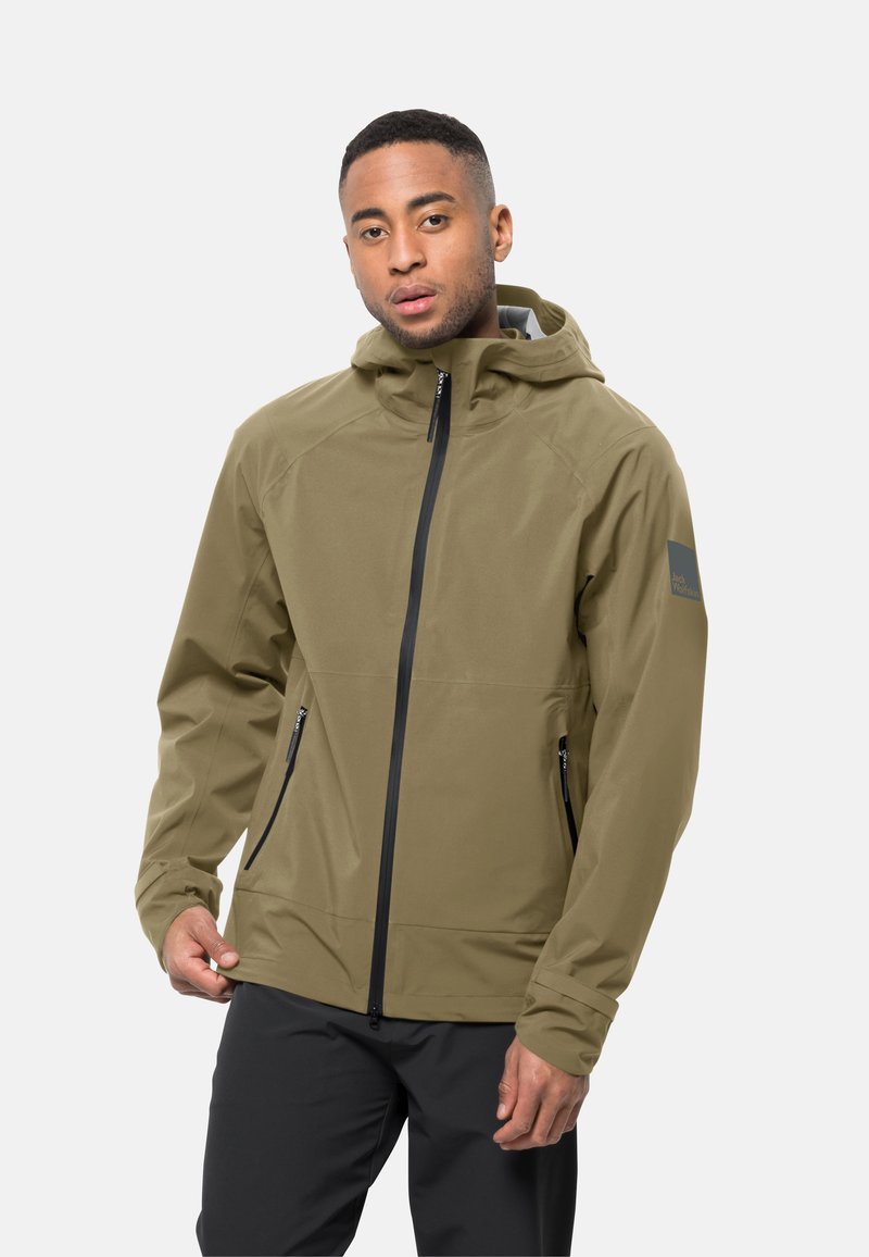 Jack Wolfskin BIKE COMMUTE MONO Soft shell jacket grey olive/brown