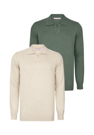 Poloshirts - mottled green