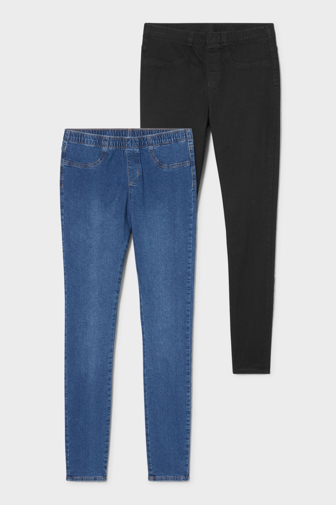 C\u0026A 2 PACK - Jeggings - deniem blue / black/blue denim - Zalando.de