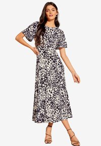Friends Like These FLUTTER SLEEVE ROUND NECK  REGULAR - Kasdienė suknelė - blue animal